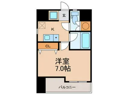 ヤサカハイム市川(1K/2階)の間取り写真