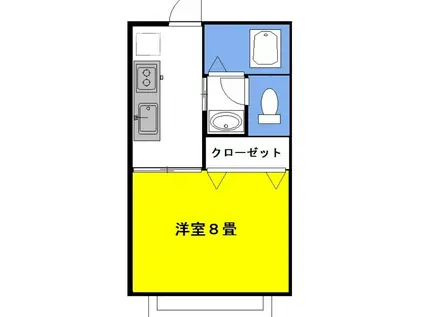 ラフォンテ・モア(1K/2階)の間取り写真