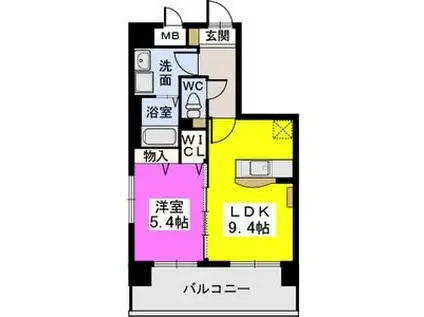 アルティメゾン博多(1LDK/7階)の間取り写真