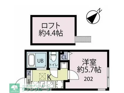 フォーリーフ瀬谷(1K/2階)の間取り写真