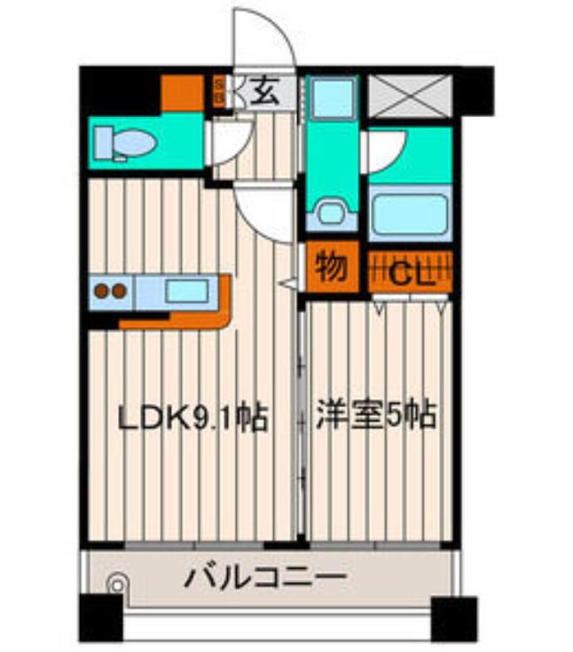 MCHATELET(1LDK/3階)の間取り写真