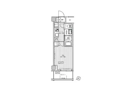ヒューリック浅草橋江戸通(1K/8階)の間取り写真