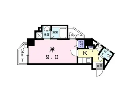 プチ・フルール(1K/5階)の間取り写真