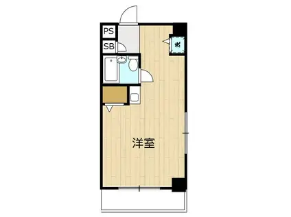 田園調布南ビルディング(ワンルーム/1階)の間取り写真