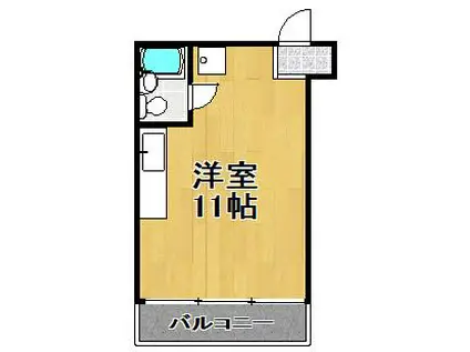 工藤マンション(ワンルーム/2階)の間取り写真