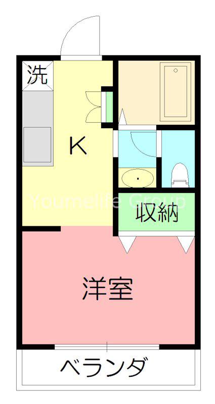 アイレッツM(1K/2階)の間取り写真