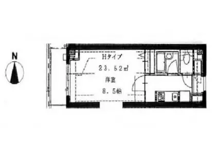 ラフィーヌ駒場(1K/3階)の間取り写真