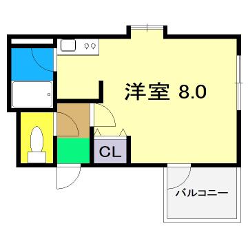 MKビル(ワンルーム/4階)の間取り写真