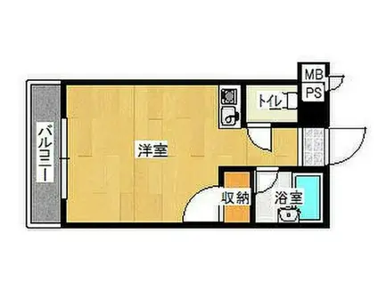 コルディアーレ警固(ワンルーム/4階)の間取り写真