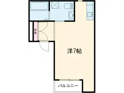 LECLAT(ワンルーム/3階)の間取り写真