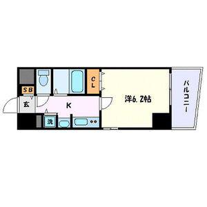 プレサンス泉シティアーク(1K/4階)の間取り写真