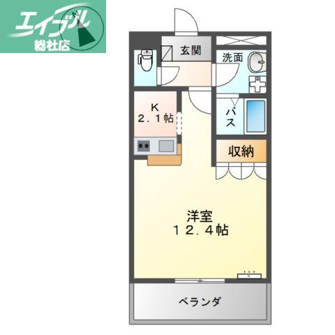 グレイスパレス(1K/1階)の間取り写真