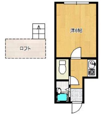 プライマリー久留米大西(1K/1階)の間取り写真