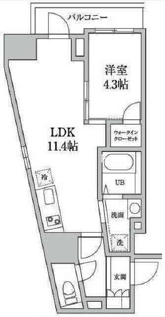 レジディア日本橋馬喰町II(1LDK/3階)の間取り写真