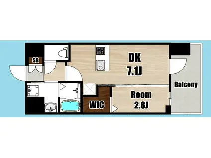 ESTEM COURT SHIN-OSAKAXVI PULSE(1DK/9階)の間取り写真