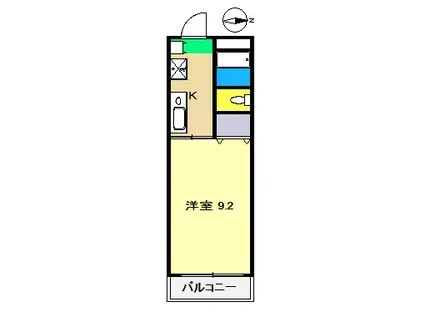 メゾングロワール(1K/2階)の間取り写真