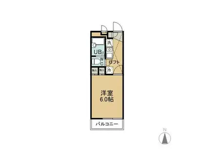 レーベンハイム中庄(1K/1階)の間取り写真