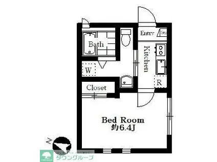 MAISON DES LYSメゾンデリス(1K/2階)の間取り写真