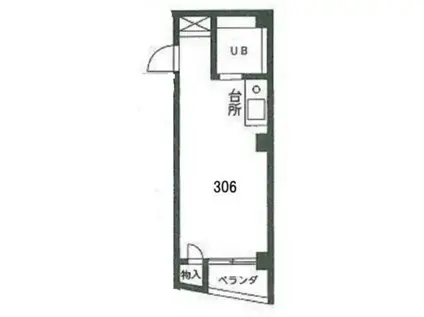 サンハイツ中野本町(1K/3階)の間取り写真