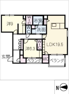 フォレスト覚王山通(2LDK/4階)の間取り写真