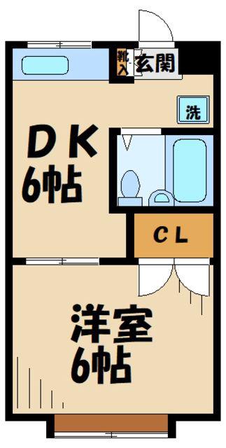 プティソレイユ(1DK/1階)の間取り写真