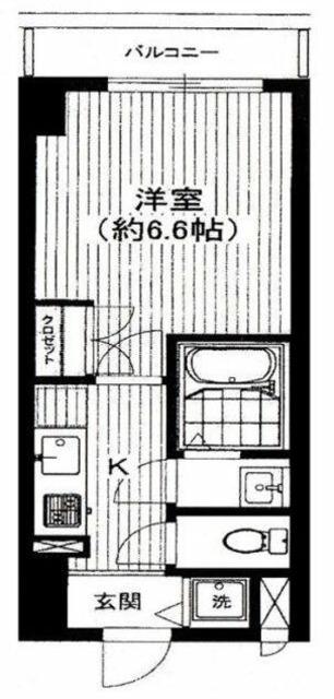 ミレニエ恵比寿(1K/5階)の間取り写真