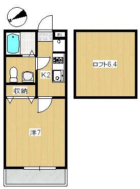 LA GRACE多摩川(1K/2階)の間取り写真