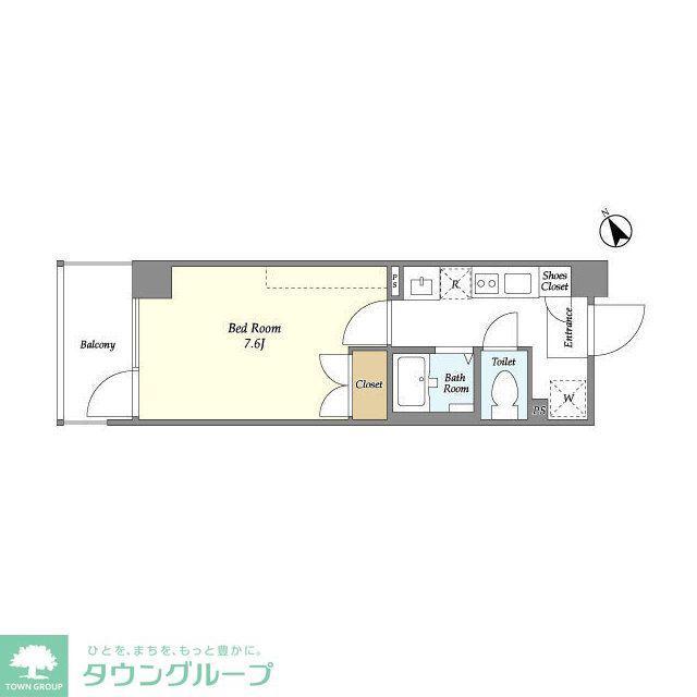エルフレア立川(1K/3階)の間取り写真