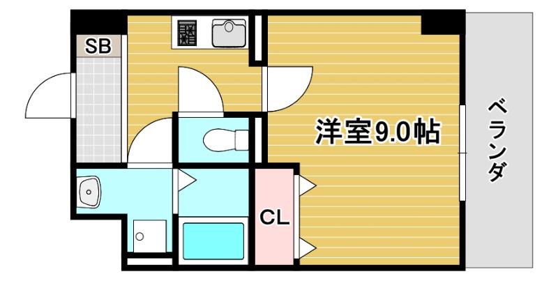 サニーレジデンス吉野II(1K/2階)の間取り写真
