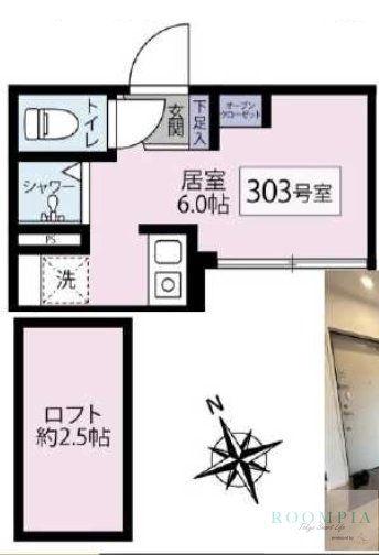 CRESTA松陰(ワンルーム/3階)の間取り写真