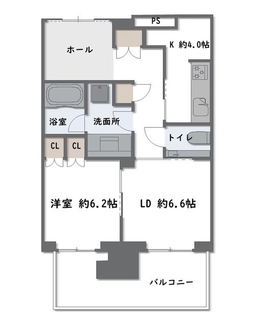 グラングリーン大阪 THE ノース RESIDENCE(1LDK/34階)の間取り写真