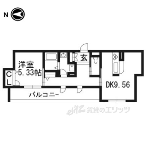 ラフォーレ壬生(1LDK/1階)の間取り写真