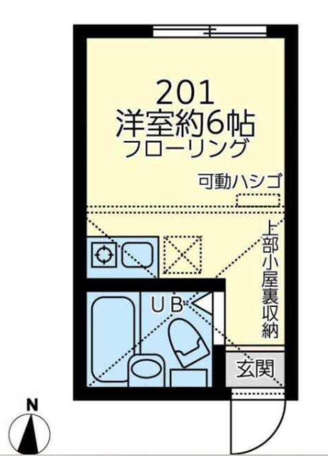 ユナイト大岡エミリア・プッチ(ワンルーム/2階)の間取り写真