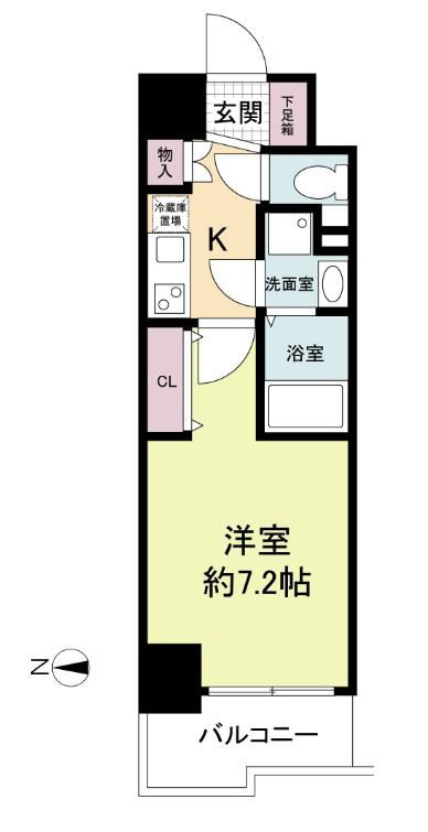 セレニテ心斎橋グランデ(1K/10階)の間取り写真