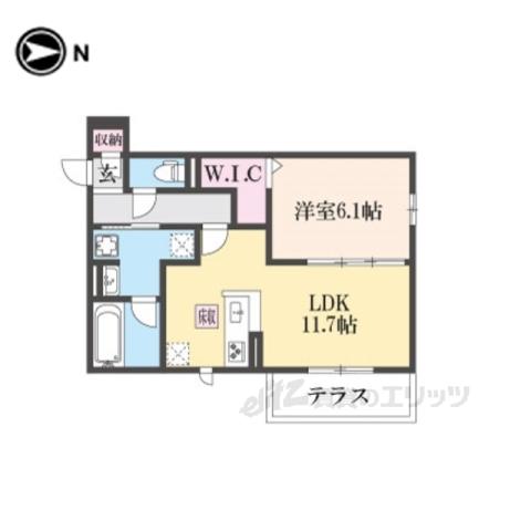 HERMANOS DEL ESPASIO(1LDK/1階)の間取り写真