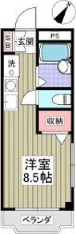 第3関根ビル(ワンルーム/3階)の間取り写真