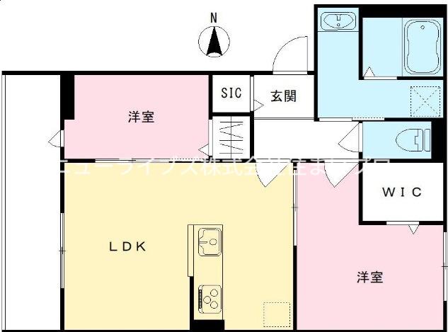メゾン ド アヴェル Ⅵ(2LDK/3階)の間取り写真