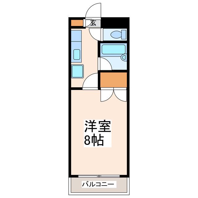 アメニティパレス(1K/2階)の間取り写真