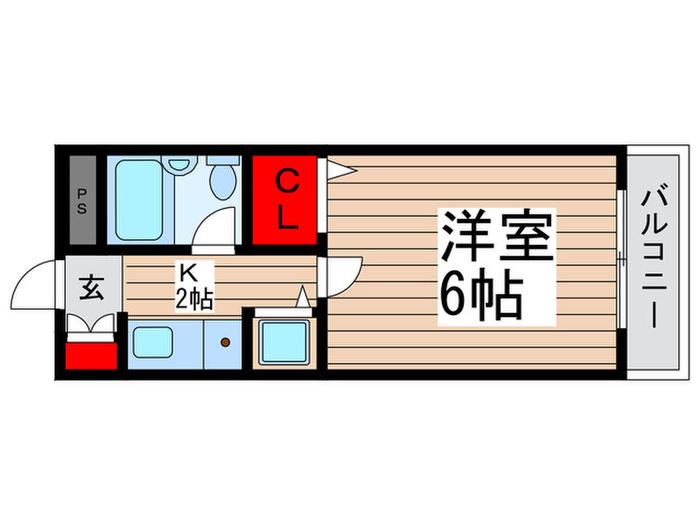 リッツハウス(1K/3階)の間取り写真