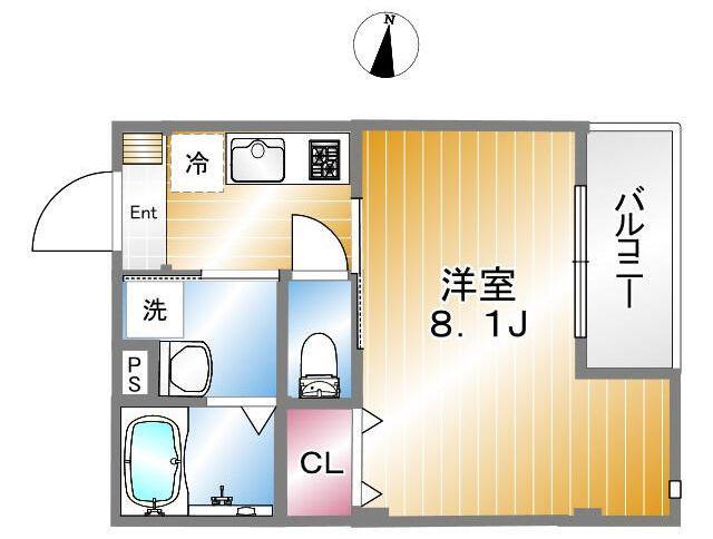 ビューノ亀有(1K/1階)の間取り写真