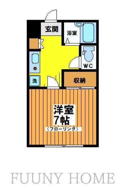レジデンス松原(1K/1階)の間取り写真