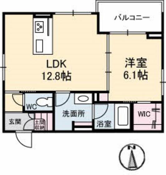 シンフォニアII(1LDK/3階)の間取り写真
