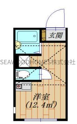 ECOLE(ワンルーム/2階)の間取り写真