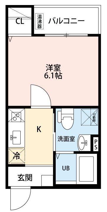 N&A HOME上飯田(1K/3階)の間取り写真