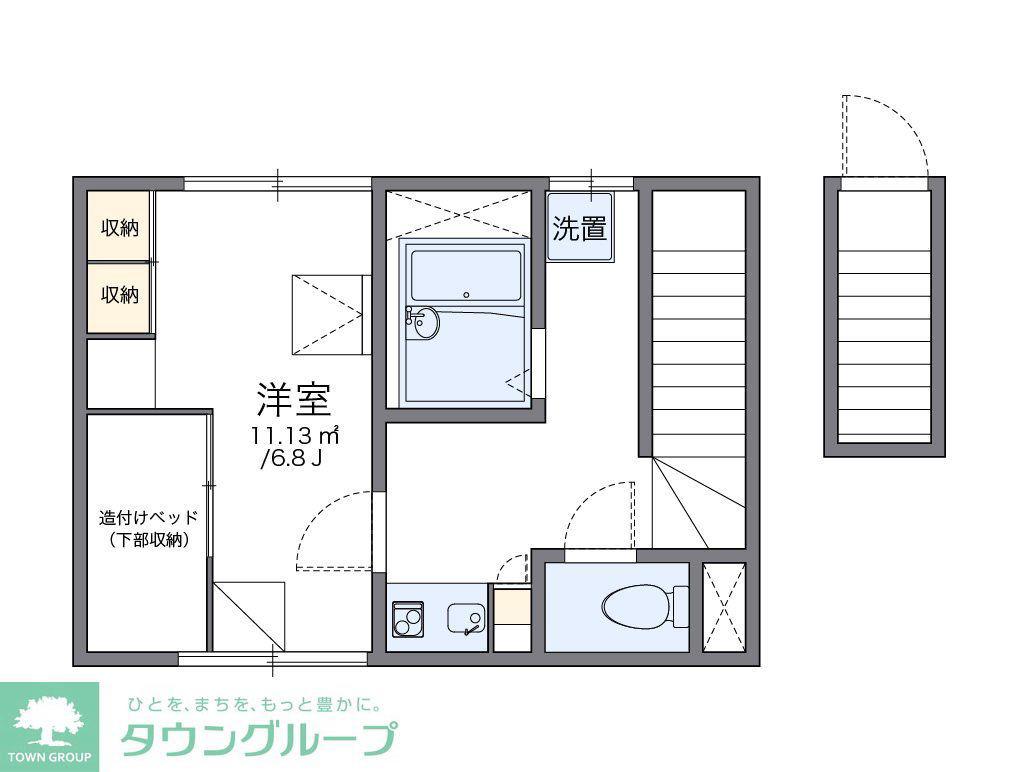 レオパレスHOPE(1K/2階)の間取り写真
