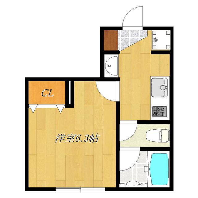 ROW HOUSE 上中里(1K/1階)の間取り写真