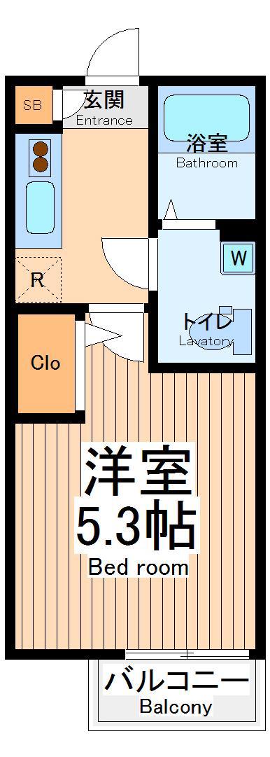 クリスタルレジデンス立川(1K/1階)の間取り写真