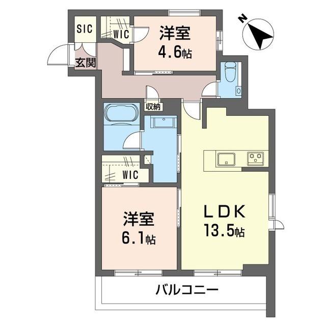 グラン リジエール(2LDK/1階)の間取り写真