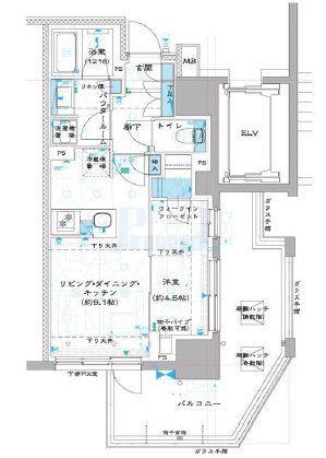 オーパスレジデンス中板橋(1LDK/12階)の間取り写真