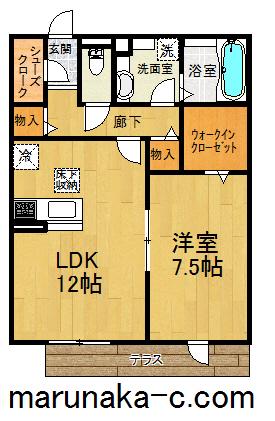SUNNY HOUSE(1LDK/1階)の間取り写真